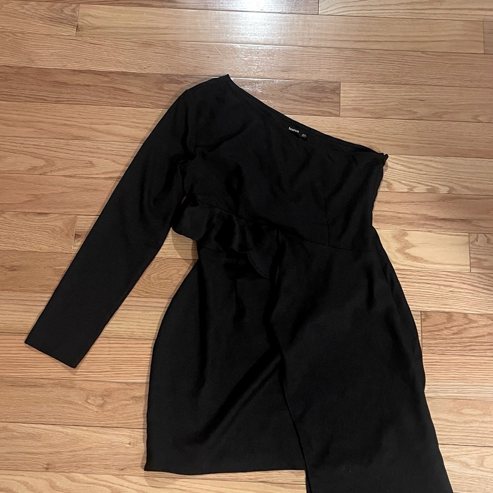 Black asymmetric dress with high low